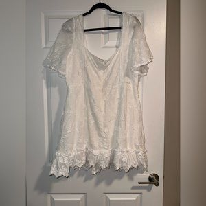 Showpo dress size 16 - white short sleeve mini dress - Brand New, Never Worn